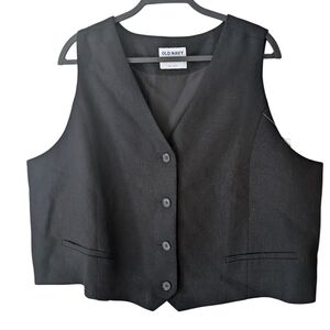 Old Navy Black Waistcoat Androgenous Menswear Vest Size XXL Tall
